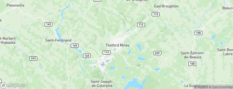 Thetford-Mines, Canada Map