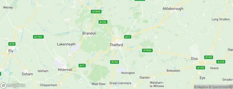 Thetford, United Kingdom Map