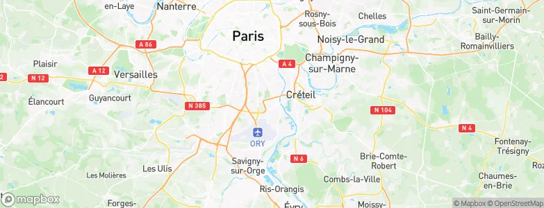 Thiais, France Map