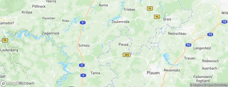 Thierbach, Germany Map