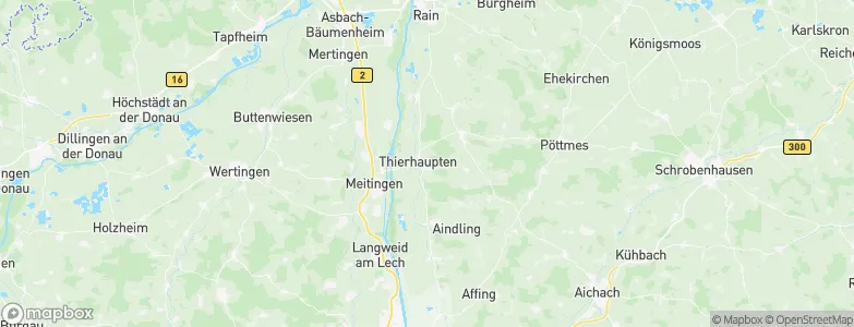 Thierhaupten, Germany Map