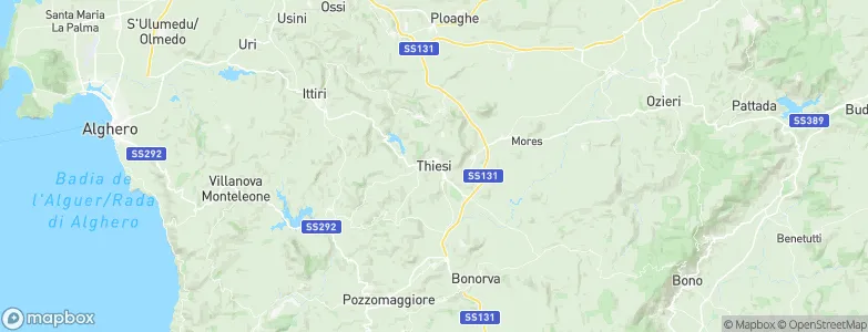 Thiesi, Italy Map