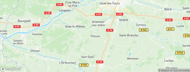 Thilouze, France Map