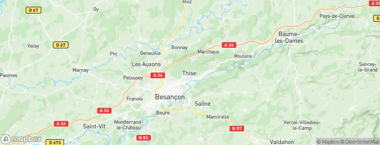 Thise, France Map