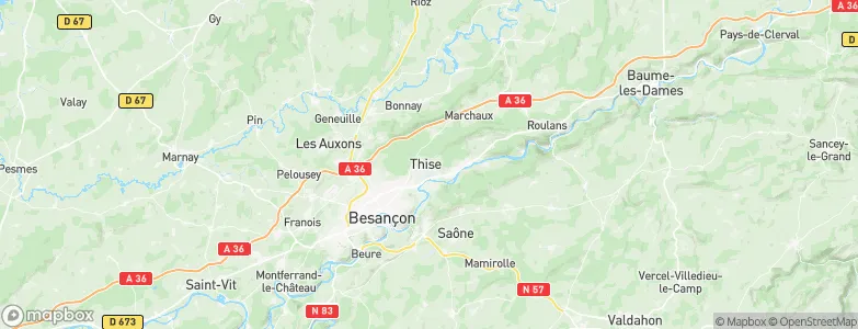 Thise, France Map
