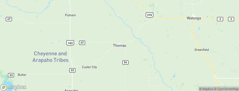 Thomas, United States Map