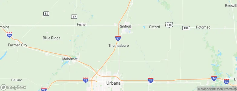 Thomasboro, United States Map