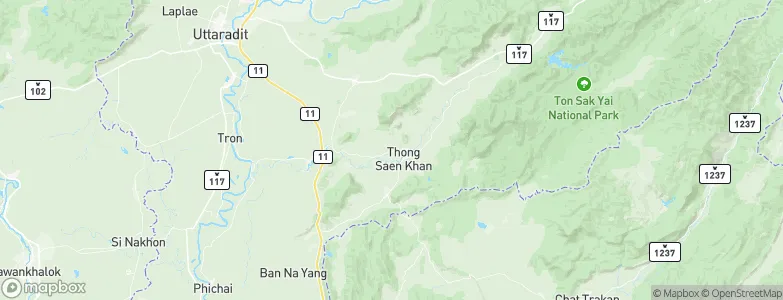 Thong Saen Khan, Thailand Map