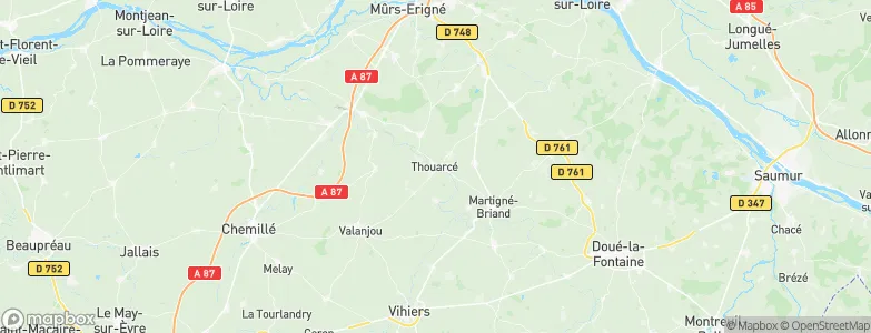 Thouarcé, France Map
