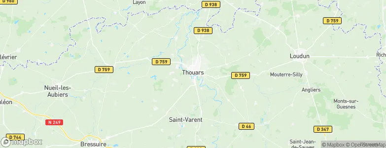 Thouars, France Map
