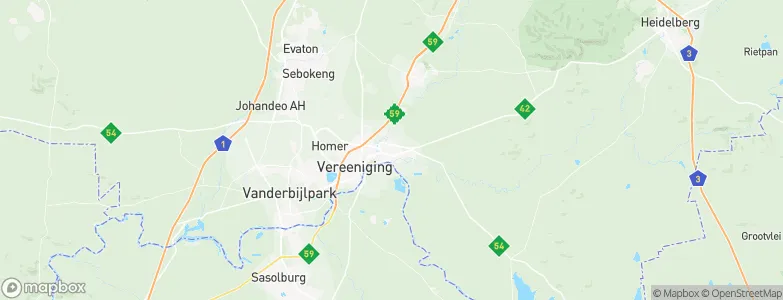 Three Rivers, South Africa Map