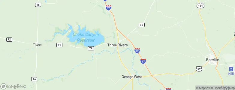 Three Rivers, United States Map
