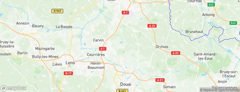 Thumeries, France Map