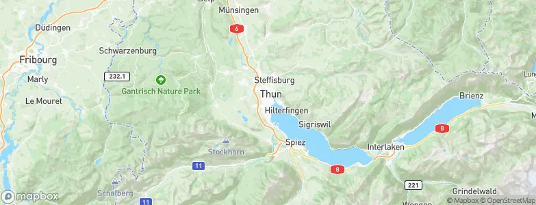 Thun, Switzerland Map