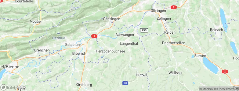 Thunstetten, Switzerland Map