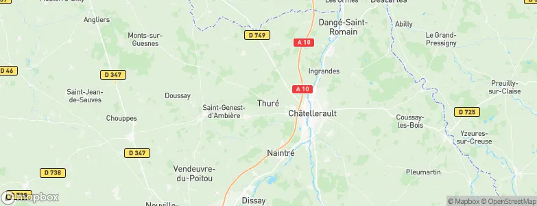 Thuré, France Map