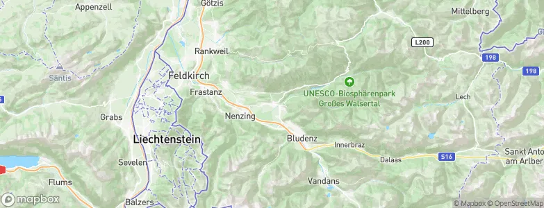 Thüringen, Austria Map