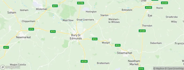 Thurston, United Kingdom Map