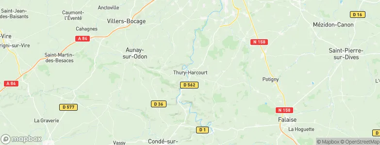 Thury-Harcourt, France Map