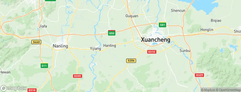 Tianhu, China Map