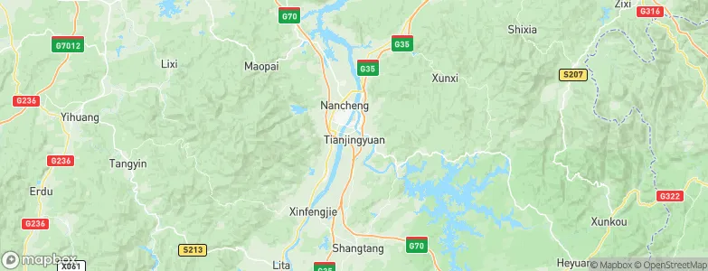Tianjingyuan, China Map
