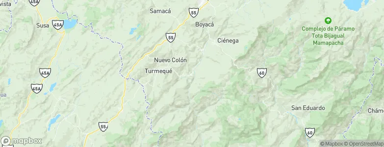 Tibaná, Colombia Map