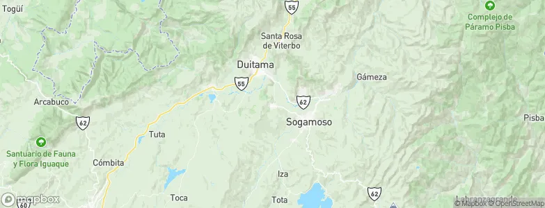 Tibasosa, Colombia Map