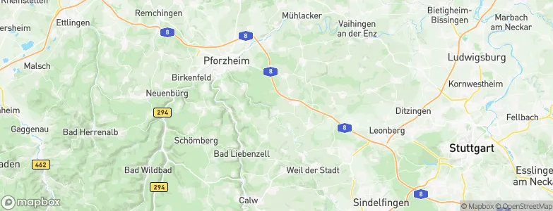 Tiefenbronn, Germany Map