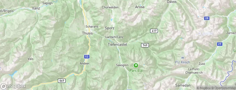 Tiefencastel, Switzerland Map