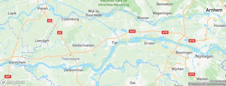 Tiel, Netherlands Map