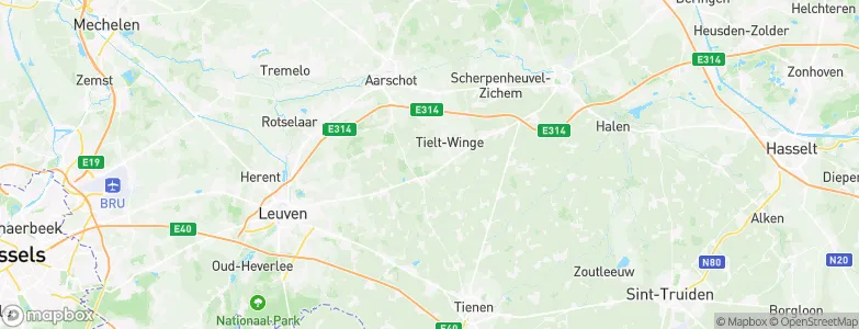Tielt-Winge, Belgium Map