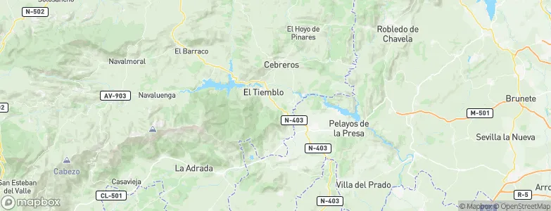 Tiemblo, El, Spain Map