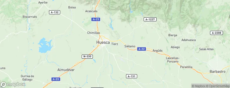 Tierz, Spain Map