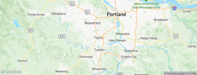 Tigard, United States Map