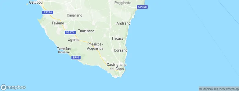 Tiggiano, Italy Map
