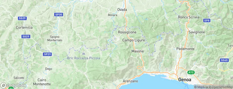 Tiglieto, Italy Map