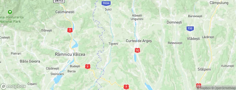 Tigveni, Romania Map