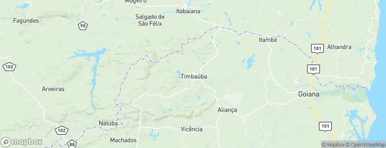 Timbaúba, Brazil Map