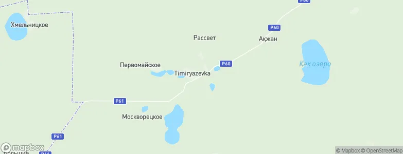 Timiryazevo, Kazakhstan Map