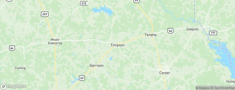 Timpson, United States Map
