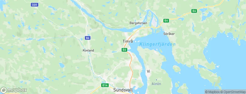 Timrå Kommun, Sweden Map