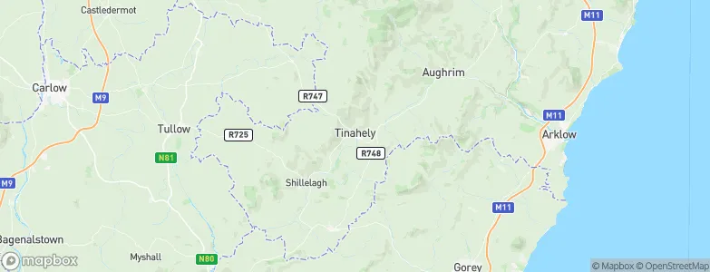 Tinahely, Ireland Map