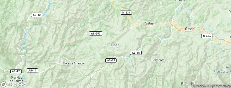 Tineo, Spain Map
