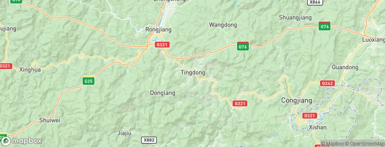 Tingdong, China Map