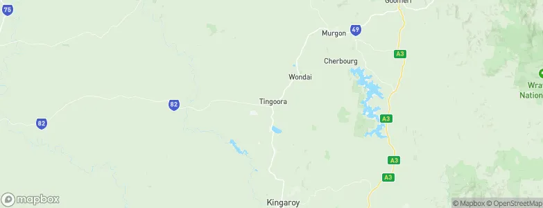 Tingoora, Australia Map