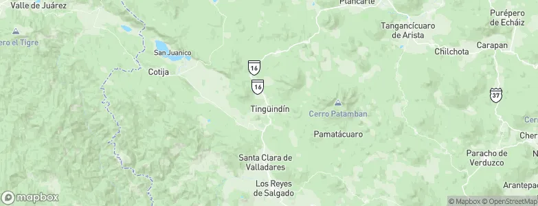 Tingüindín, Mexico Map