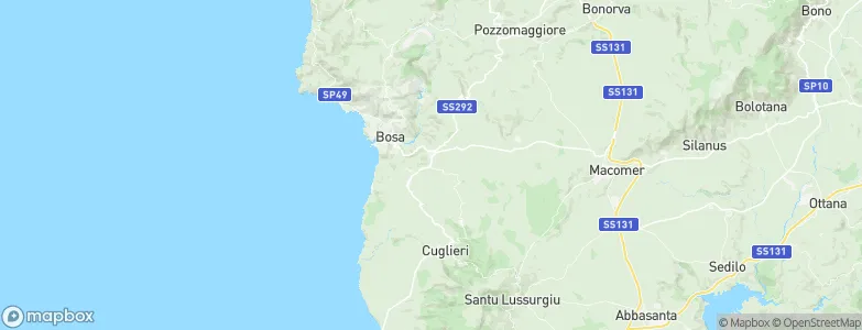 Tinnura, Italy Map