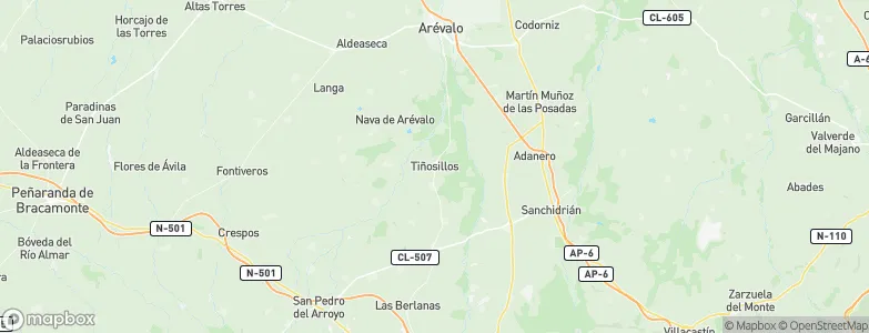 Tiñosillos, Spain Map