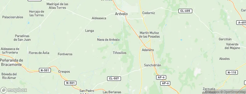 Tiñosillos, Spain Map