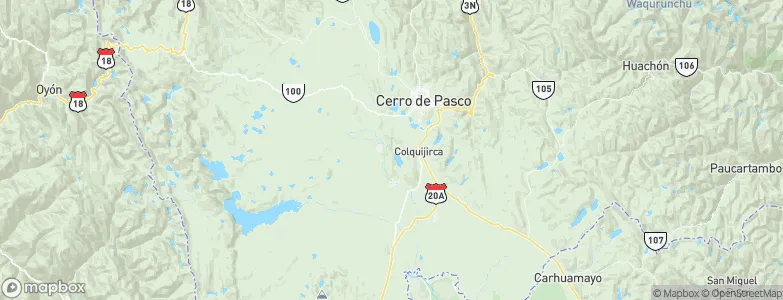 Tinyahuarco, Peru Map